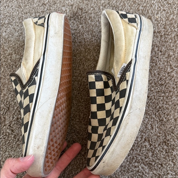 Vans Black and White Checkerboard Slip-Ons - Picture 5 of 7